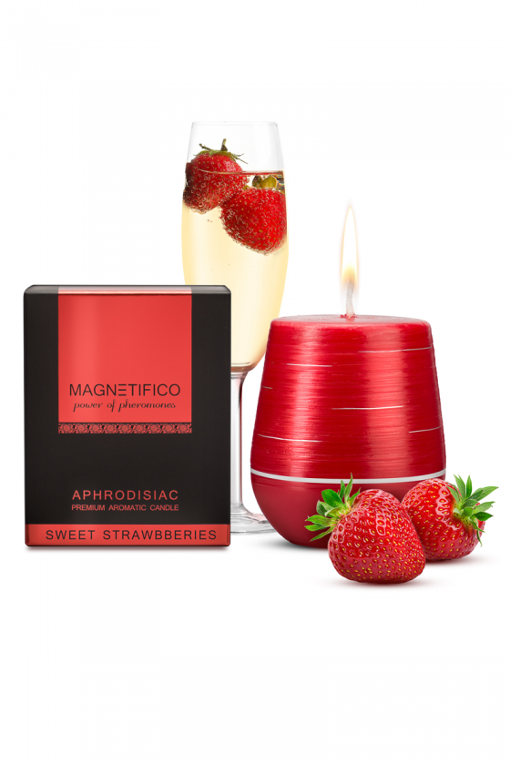 Świeca afrodyzjakowa MAGNETIFICO Aphrodisiac Candle Sweet Strawberries